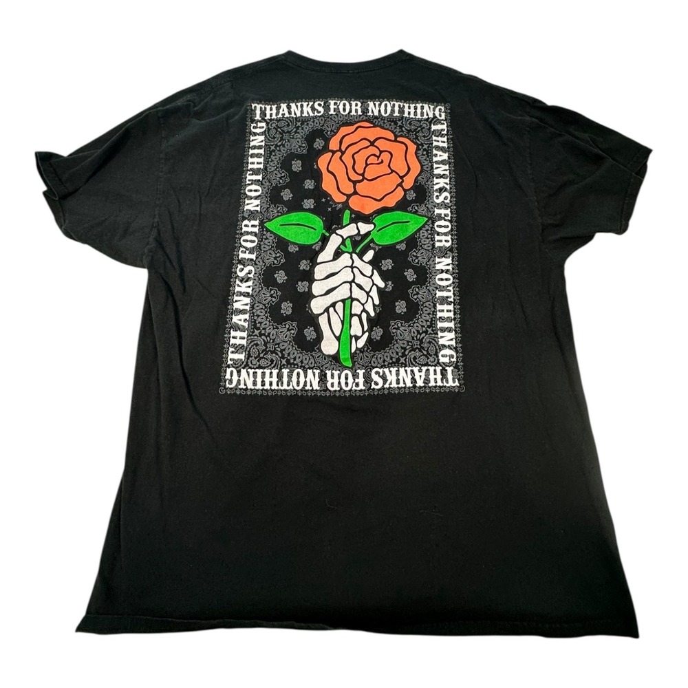 Eighty Eight Brand Thanks For Nothing Graphic Print‎ Black T-Shirt 2XL